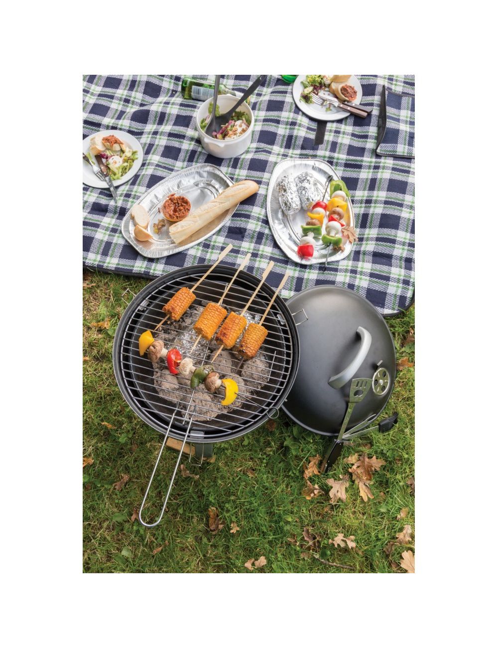 Koc piknikowy, tartanowy