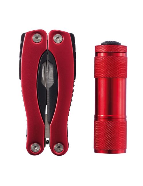 Zestaw narzędzi, narzędzie wielofunkcyjne 14 el., latarka