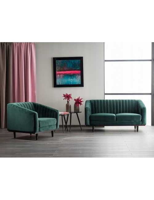 Sofa Asprey 2 Velvet granatowa
