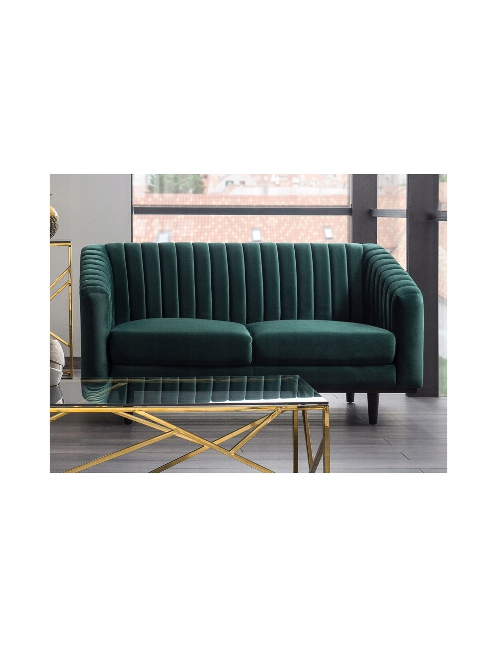 Sofa Asprey 2 Velvet granatowa