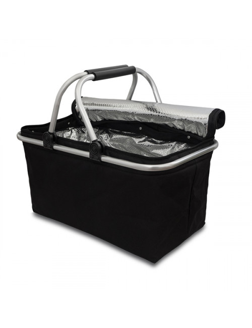 Izotermiczny kosz piknikowy Huron, czarny 