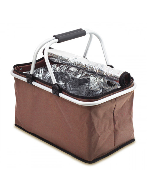 Izotermiczny kosz piknikowy Huron, brązowy