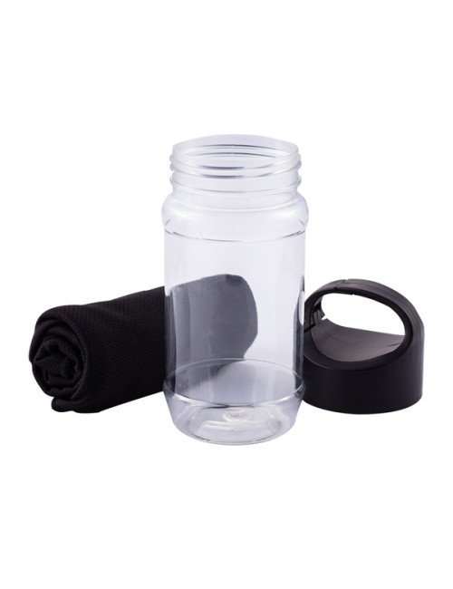 Ręcznik chłodzący w butelce Feel cool, czarny 