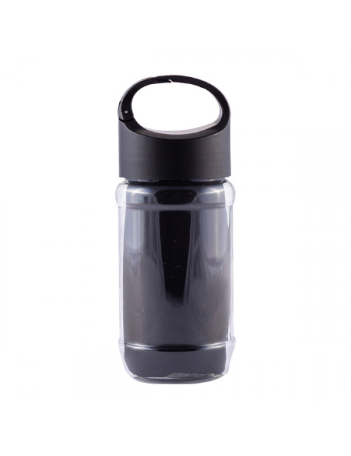 Ręcznik chłodzący w butelce Feel cool, czarny 