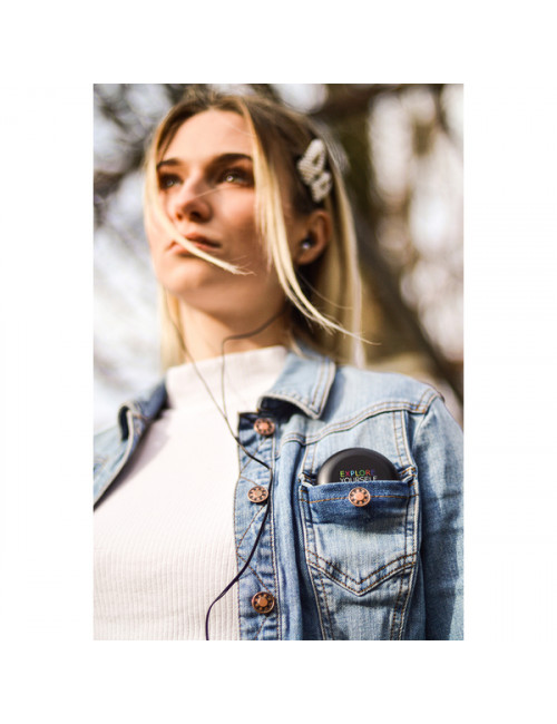 Słuchawki w etui Enlive, szary 