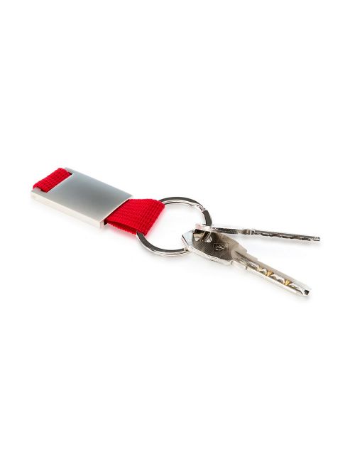 Brelok do kluczy z metalową plakietką