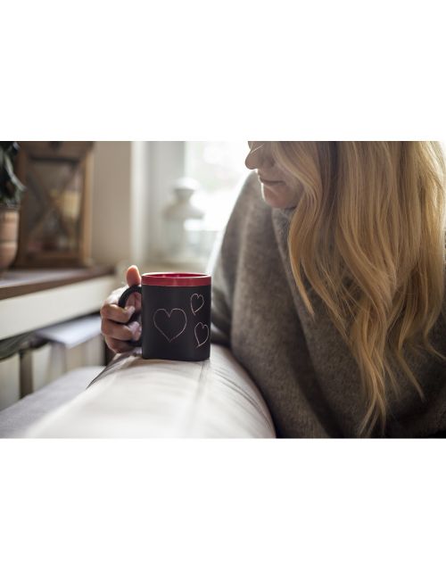 Kubek ceramiczny do rysowania 300 ml, kreda | Hayes