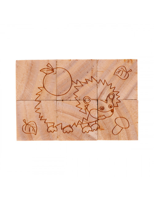 Drewniane klocki Animal World, beżowy 