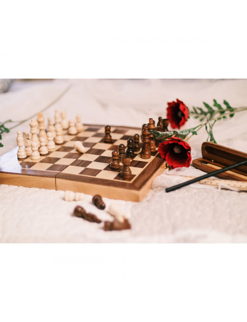 Długopis Vizela w bambusowym etui, brązowy