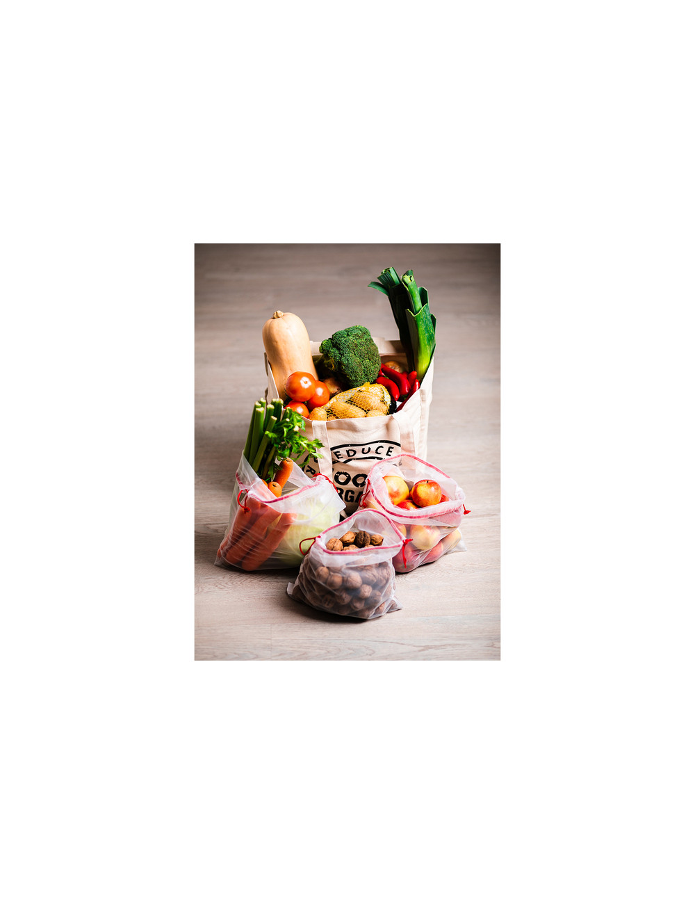 Zestaw woreczków Shopping Friend, biały 