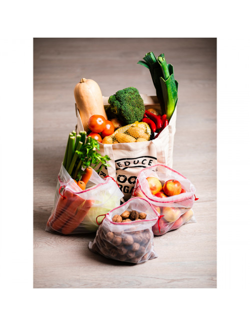 Zestaw woreczków Shopping Friend, biały 