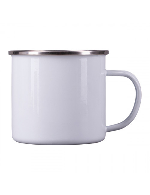 Kubek emaliowany Oldie 500 ml, biały 