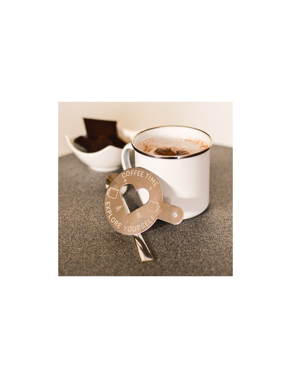 Kubek emaliowany Oldie 500 ml, biały 