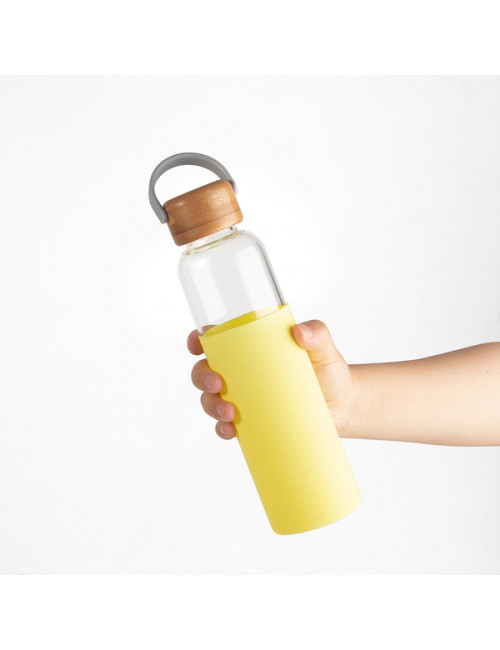 Szklana butelka Refresh 560 ml, żółty