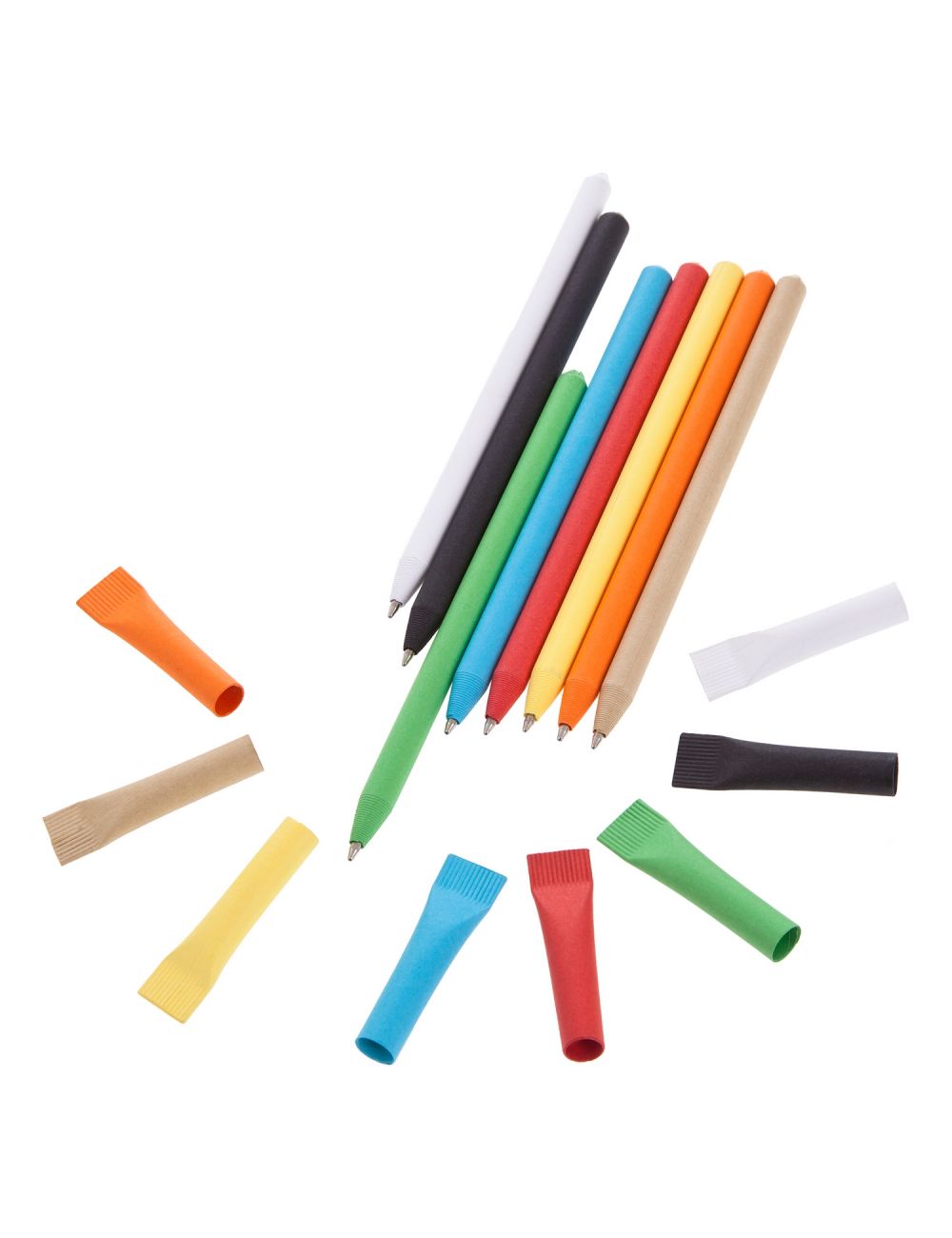 Długopis ze zrolowanego papieru z zatyczką | Debra