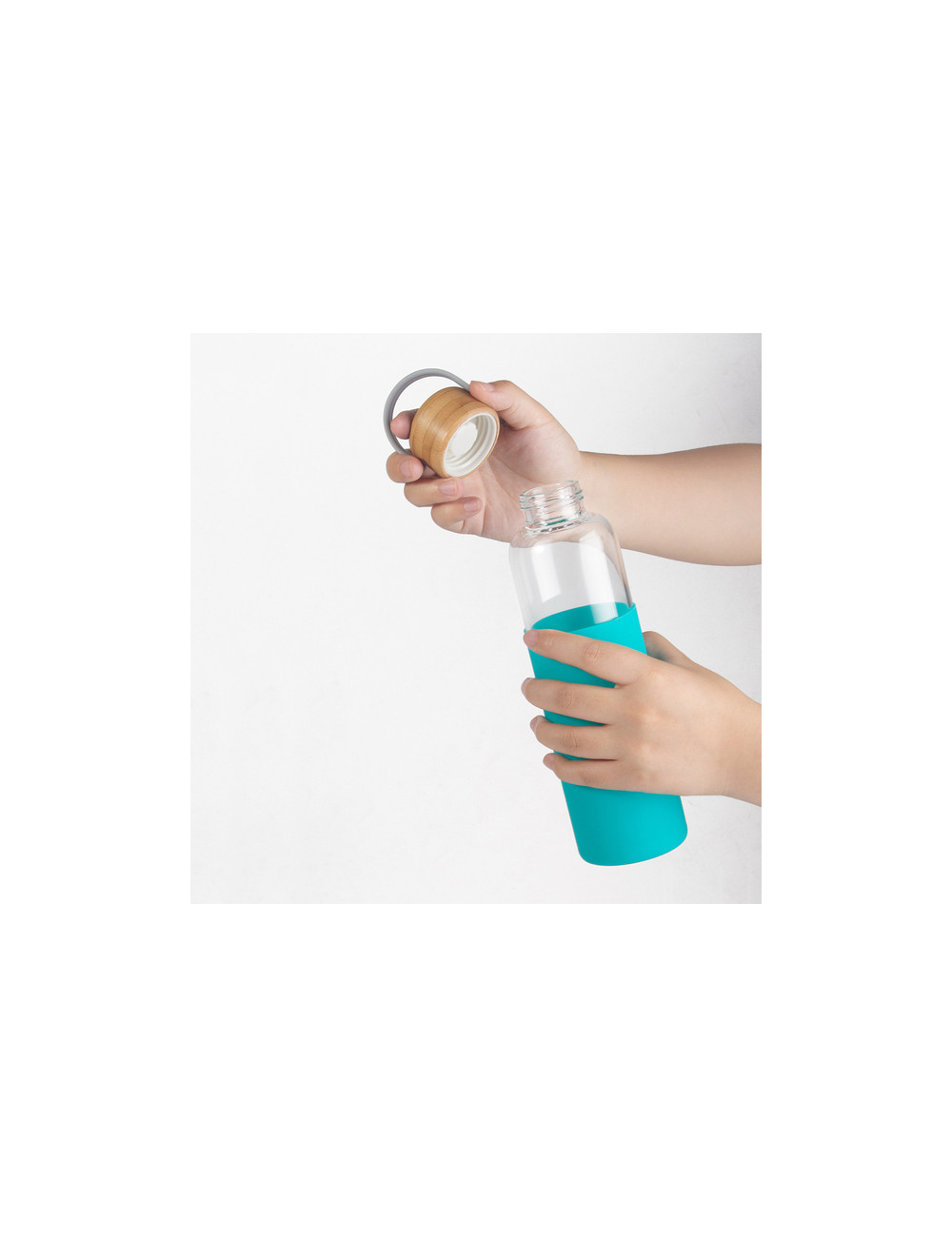 Szklana butelka Refresh 560 ml, zielony