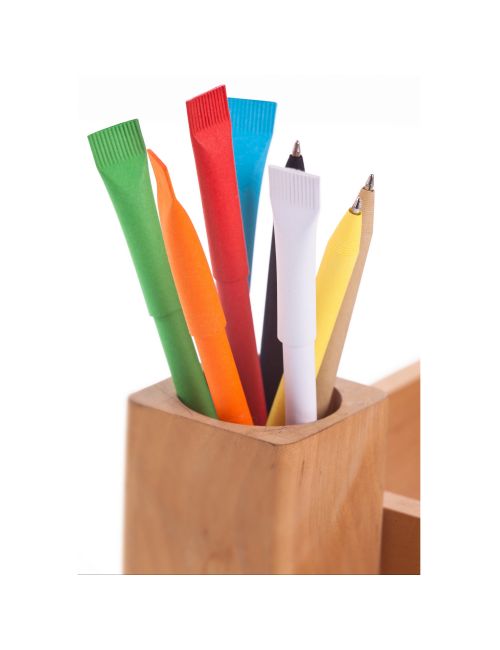 Długopis ze zrolowanego papieru z zatyczką | Debra