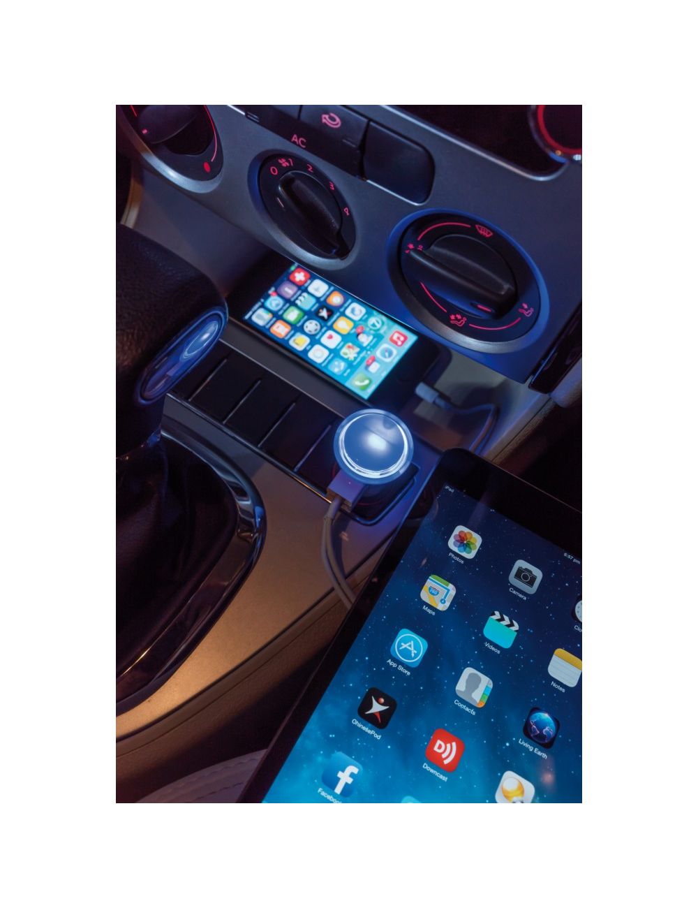 Podwójna ładowarka samochodowa USB