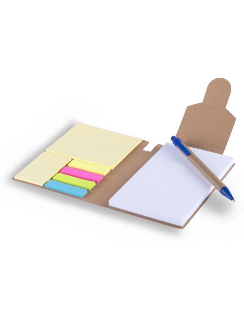 Zestaw do notatek, notatnik A6, karteczki samoprzylepne, długopis
