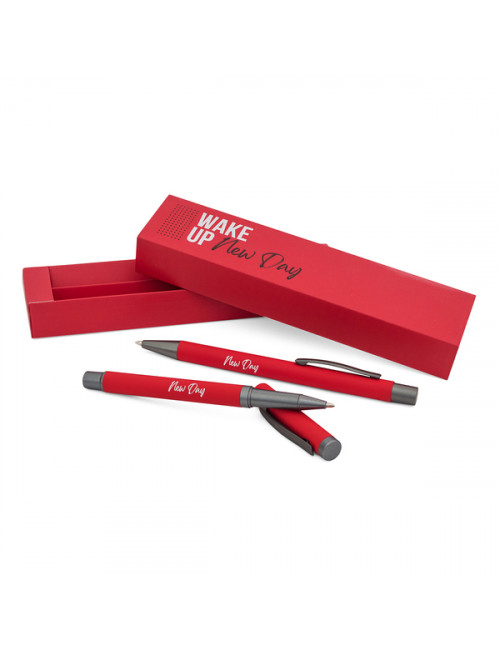 Zestaw piśmienniczy Jetmore, czerwony 