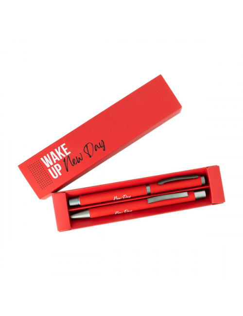 Zestaw piśmienniczy Jetmore, czerwony 