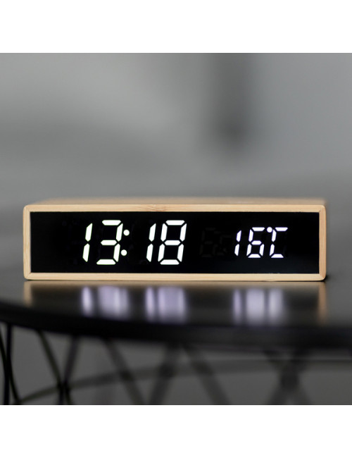 Ładowarka indukcyjna z zegarem i termometrem Conti, brązowy 