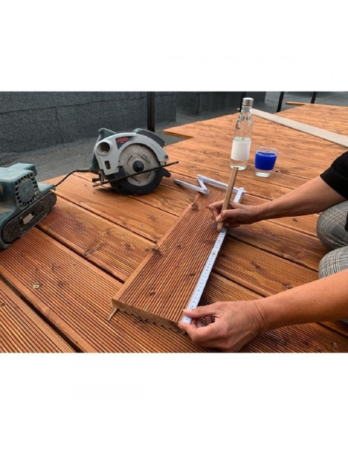 Szklany kubek Stylish 350 ml w eco tubie, niebieski