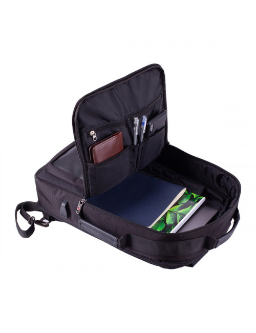 Plecak/teczka City Cyber z ochroną RFID, czarny 