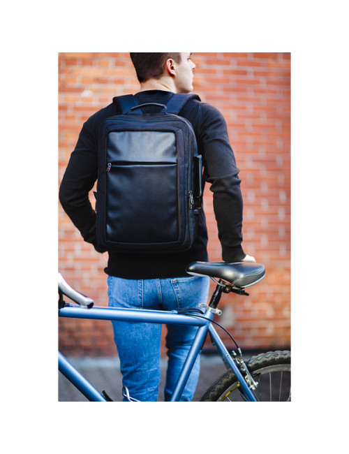 Plecak/teczka City Cyber z ochroną RFID, czarny 