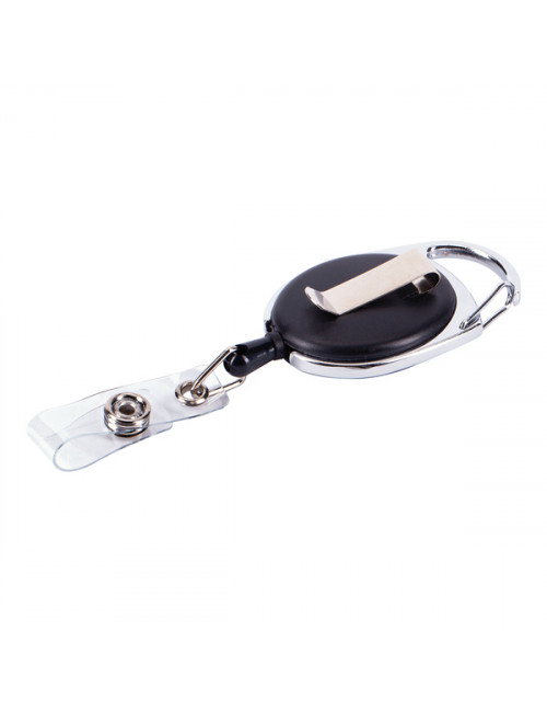 Ski-pass z karabińczykiem, czarny