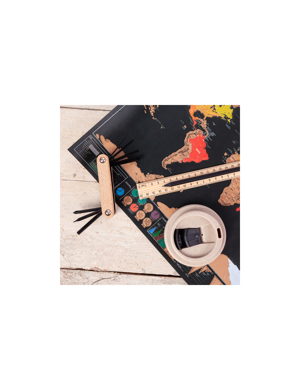 Narzędzie wielofunkcyjne Woodie, brązowy 