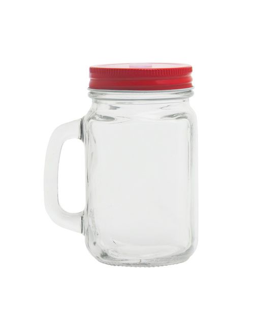Słoik do picia 500 ml ze słomką