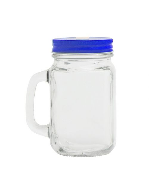 Słoik do picia 500 ml ze słomką