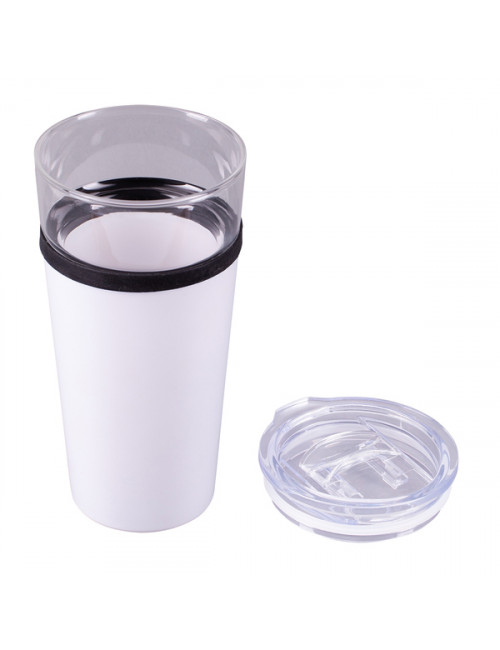 Kubek szklany Alpena 400 ml, biały