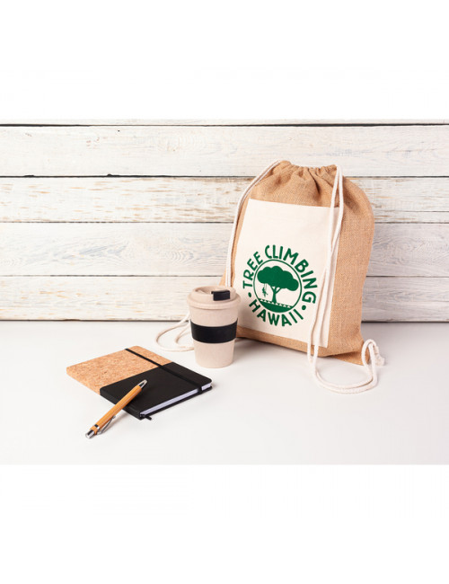 Plecak jutowy Eco-Pure, brązowy 