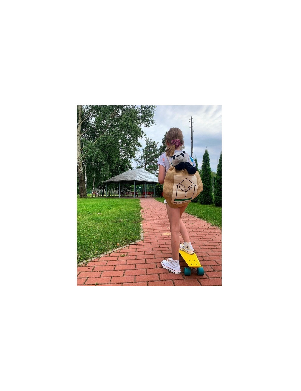 Plecak jutowy Eco-Pure, brązowy 