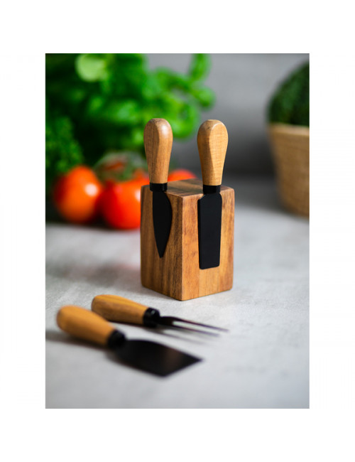 Zestaw serowy Piacenza, brązowy