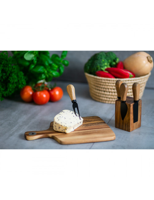 Zestaw serowy Piacenza, brązowy