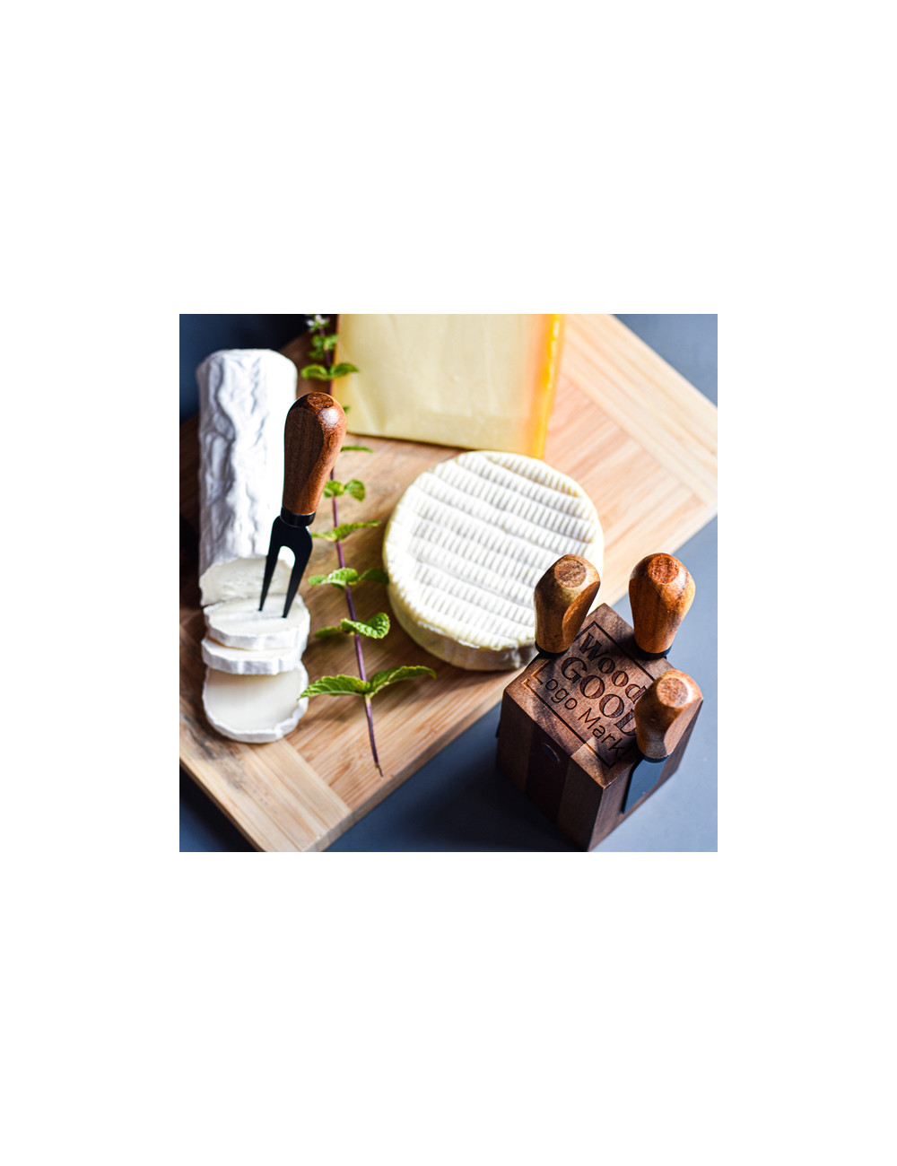 Zestaw serowy Piacenza, brązowy