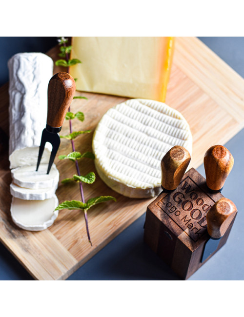 Zestaw serowy Piacenza, brązowy