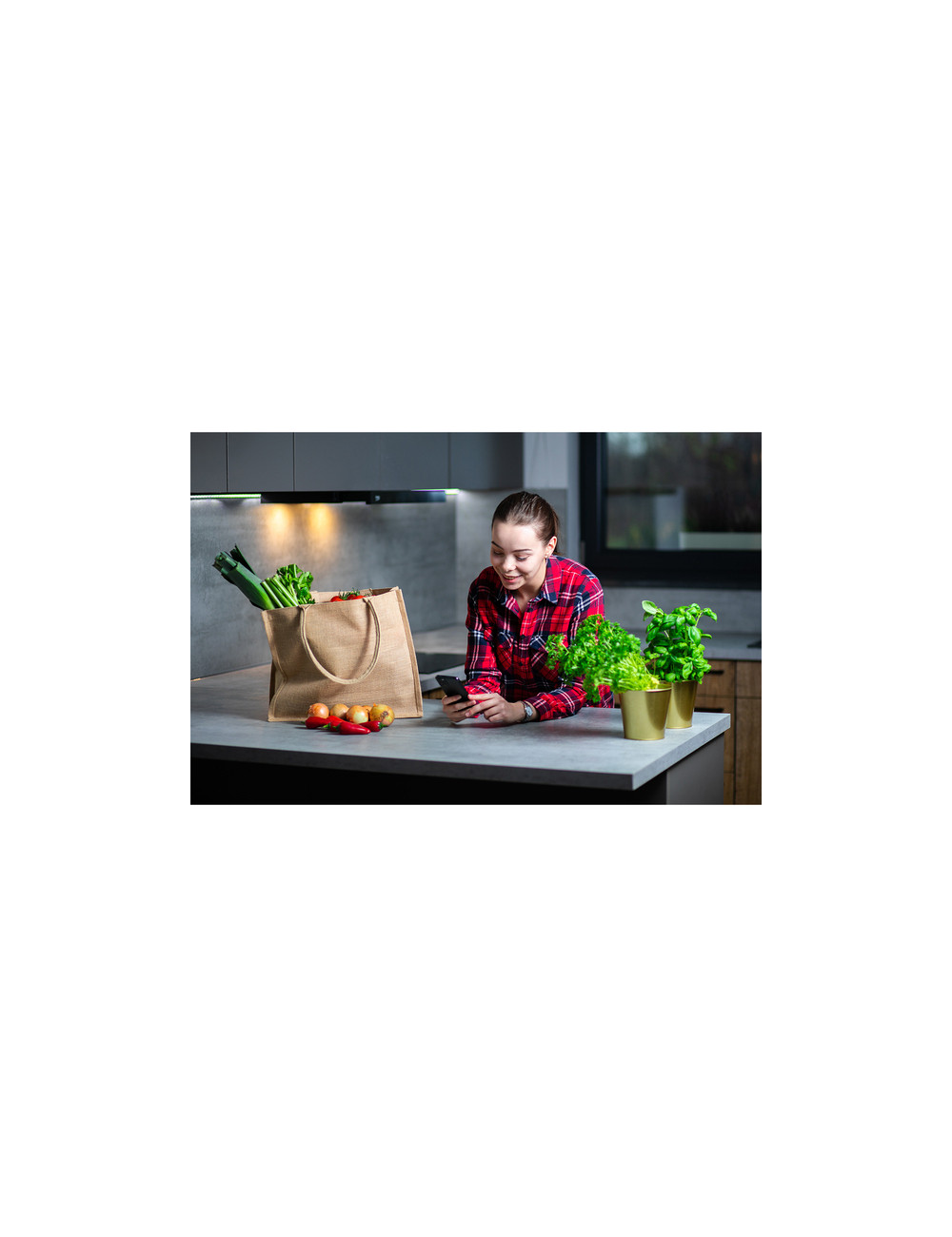 Torba na zakupy z juty Natural Shopper, beżowy 