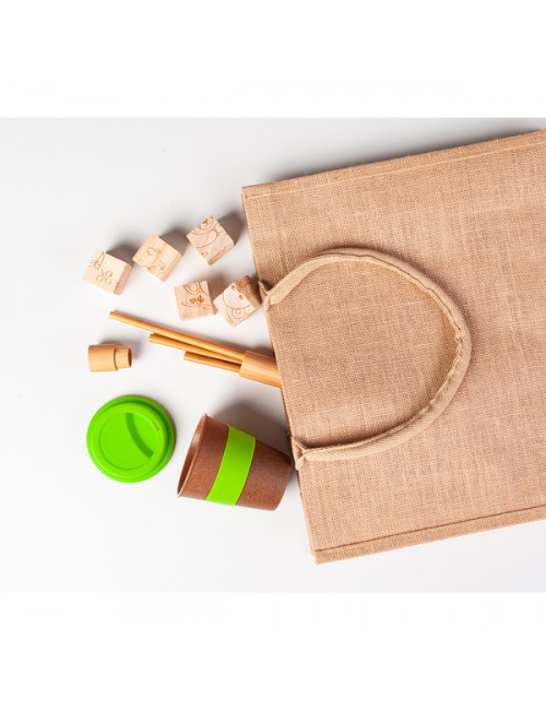 Torba na zakupy z juty Natural Shopper, beżowy 