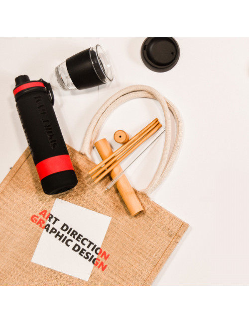 Torba na zakupy z juty Natural Shopper, beżowy 