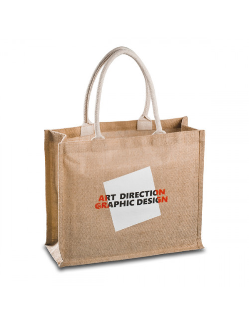 Torba na zakupy z juty Natural Shopper, beżowy 