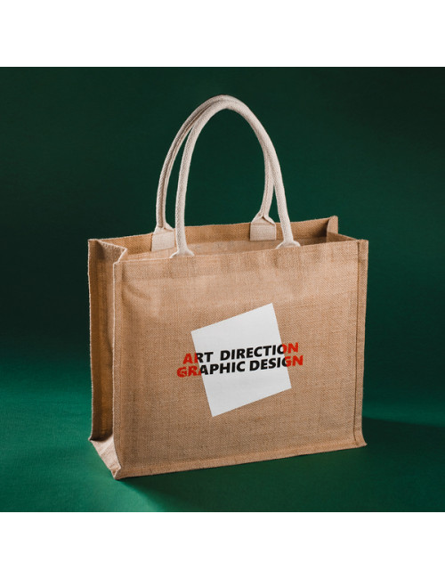 Torba na zakupy z juty Natural Shopper, beżowy 