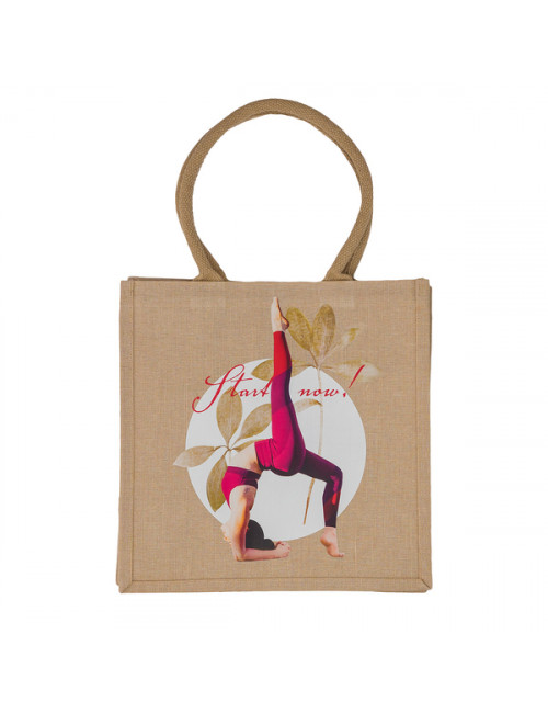 Torba na zakupy z juty Natural Shopper, beżowy 