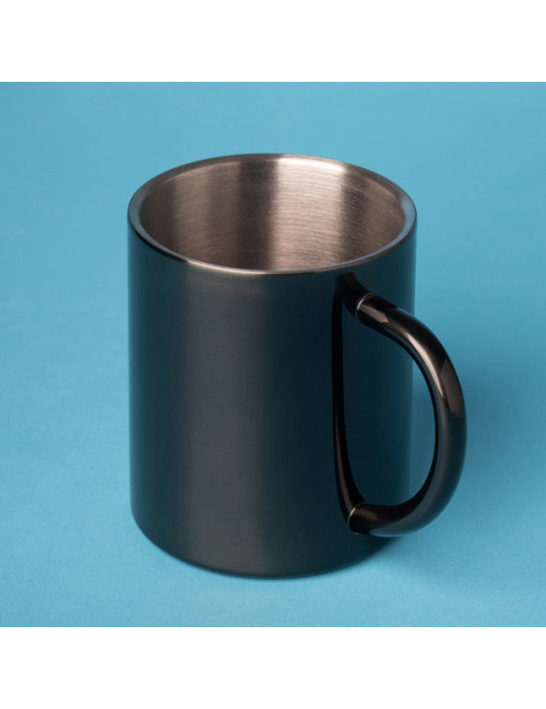 Kubek stalowy Stalwart 240 ml, czarny 