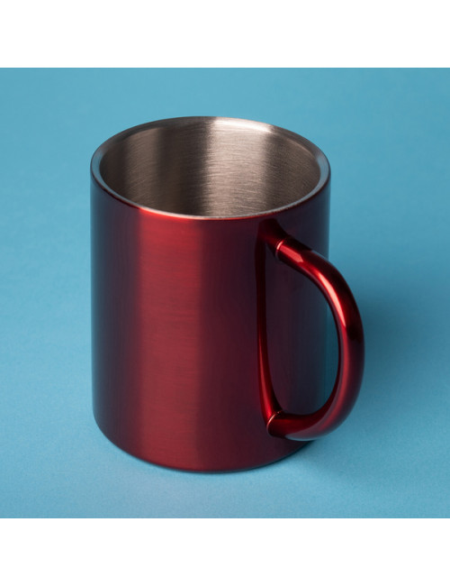 Kubek stalowy Stalwart 240 ml, czerwony 