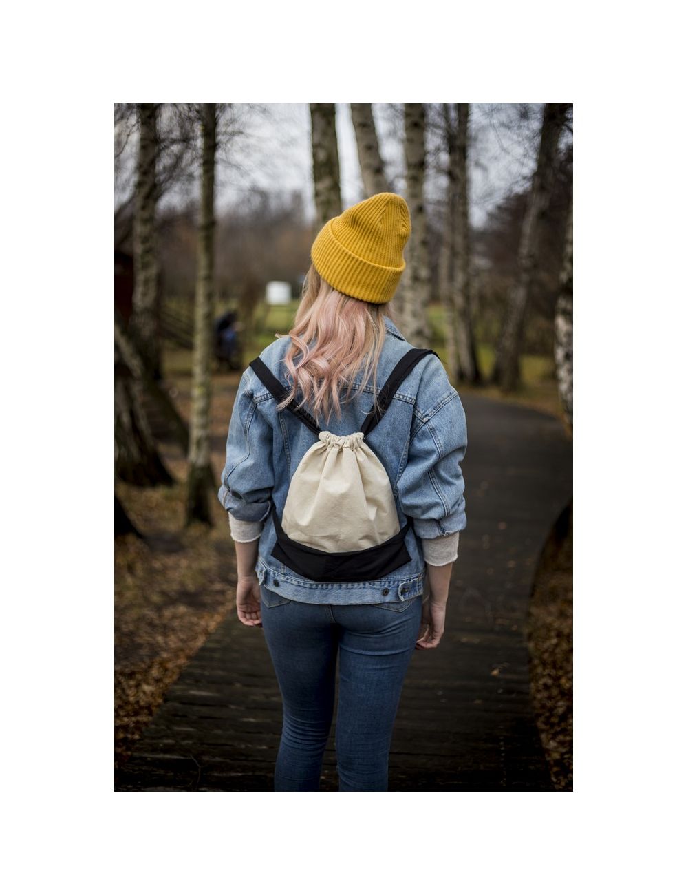 Bawełniany worek z szerokimi paskami | Tess