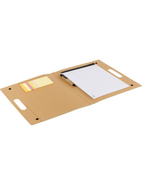 Teczka konferencyjna, notatnik ok. A4, długopis, karteczki samoprzylepne